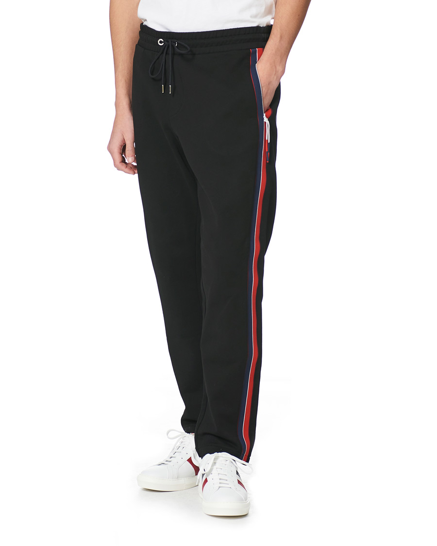 Men | Trousers | Moncler | Tape Logo Sweatpants Black