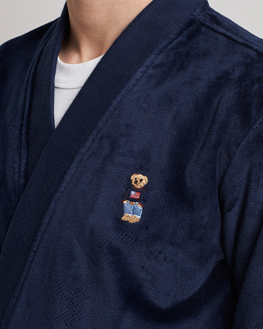 Men | Pyjamas & Robes | Ralph Lauren Home | Flag Sweater Bear Bathrobe Navy