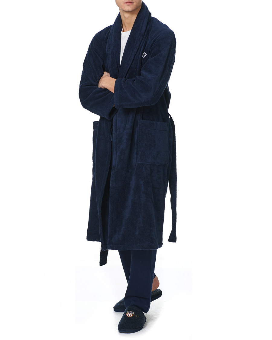 Men | Pyjamas & Robes | Ralph Lauren Home | Langdon Shawl Collar Bathrobe Midnight