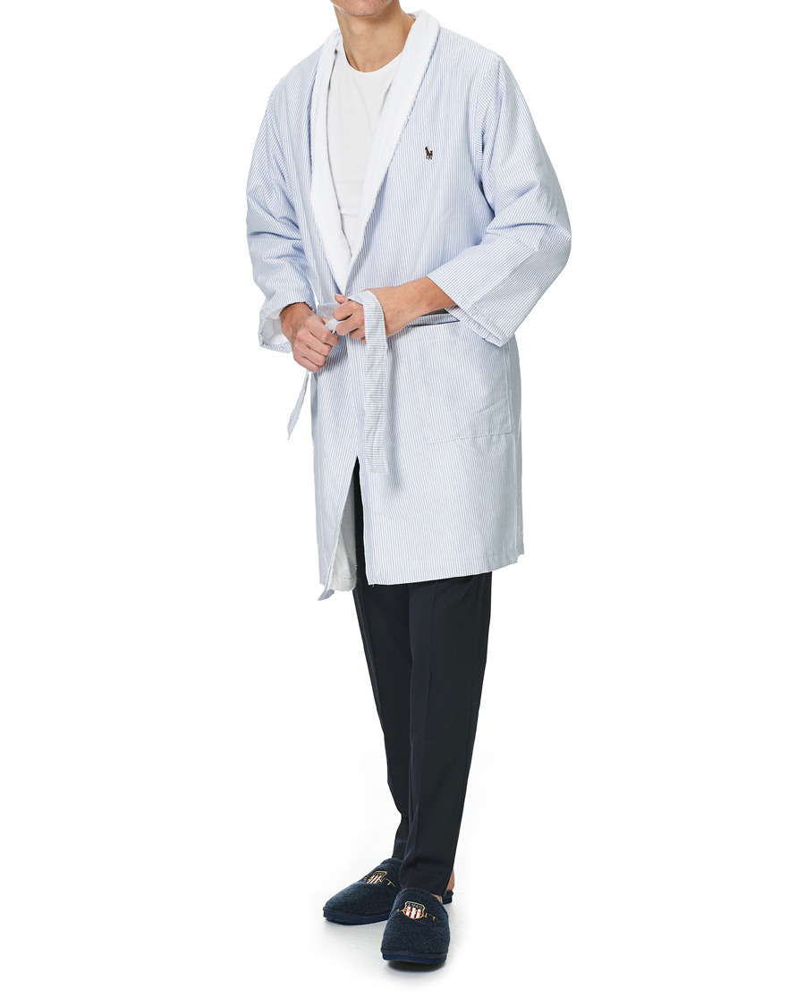 Men | Pyjamas & Robes | Ralph Lauren Home | Oxford Men Kimono Bathrobe Blue