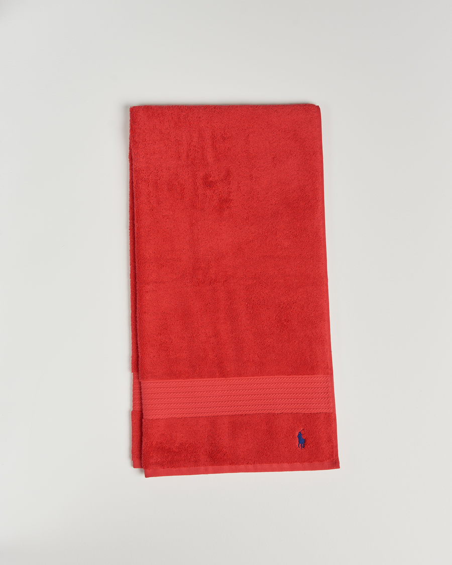 Men | Towels | Ralph Lauren Home | Polo Player Shower Towel 75x140 Red Rose