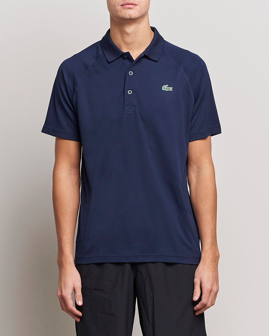 Men |  | Lacoste Sport | Performance Ribbed Collar Polo Navy