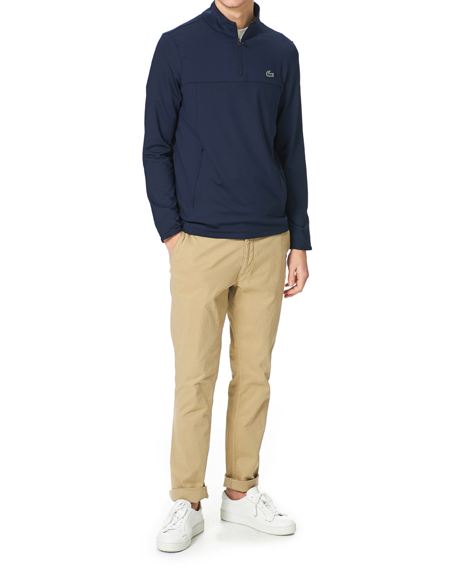 Men | Sweaters & Knitwear | Lacoste Sport | Performance Midlayer Half Zip Navy Blue
