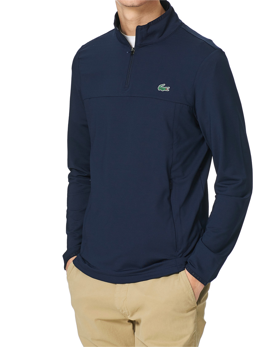 Men | Sweaters & Knitwear | Lacoste Sport | Performance Midlayer Half Zip Navy Blue