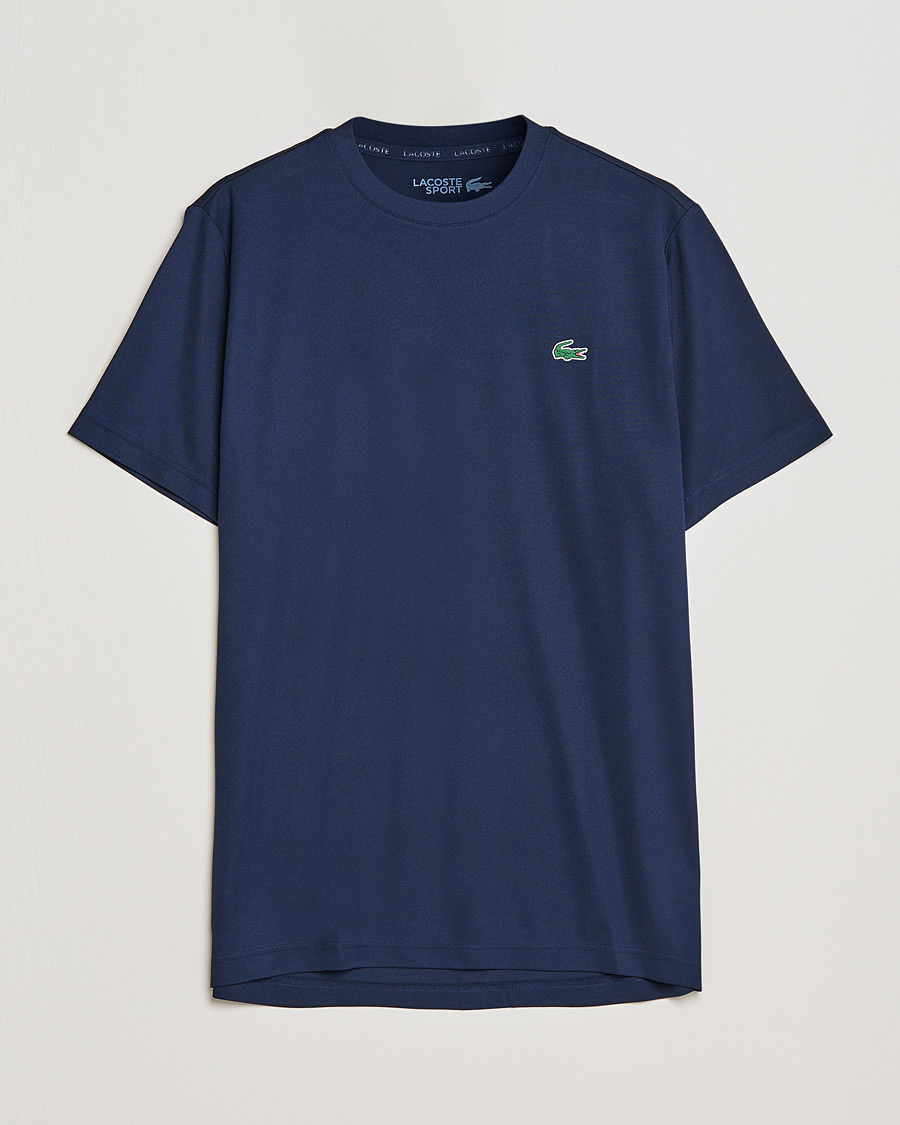 Men | T-Shirts | Lacoste Sport | Performance Crew Neck T-Shirt Navy Blue