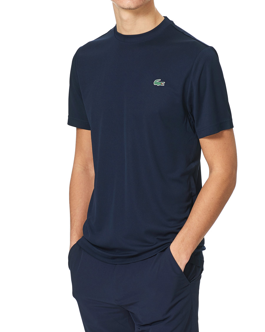 Men | T-Shirts | Lacoste Sport | Performance Crew Neck T-Shirt Navy Blue