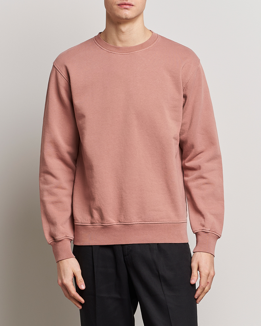 Men | The Summer Collection | Colorful Standard | Classic Organic Crew Neck Sweat Rosewood Mist