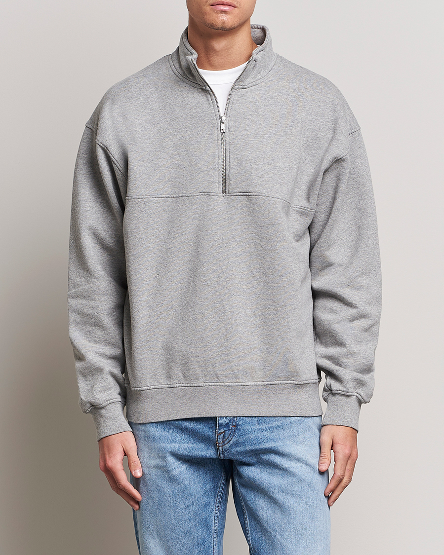 Men | Sweaters & Knitwear | Colorful Standard | Classic Organic Half-Zip Heather Grey