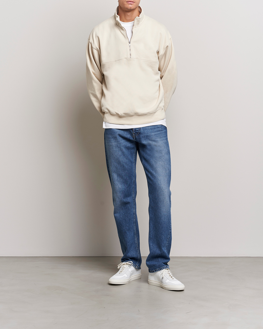 Men | Sweaters & Knitwear | Colorful Standard | Classic Organic Half-Zip Ivory White