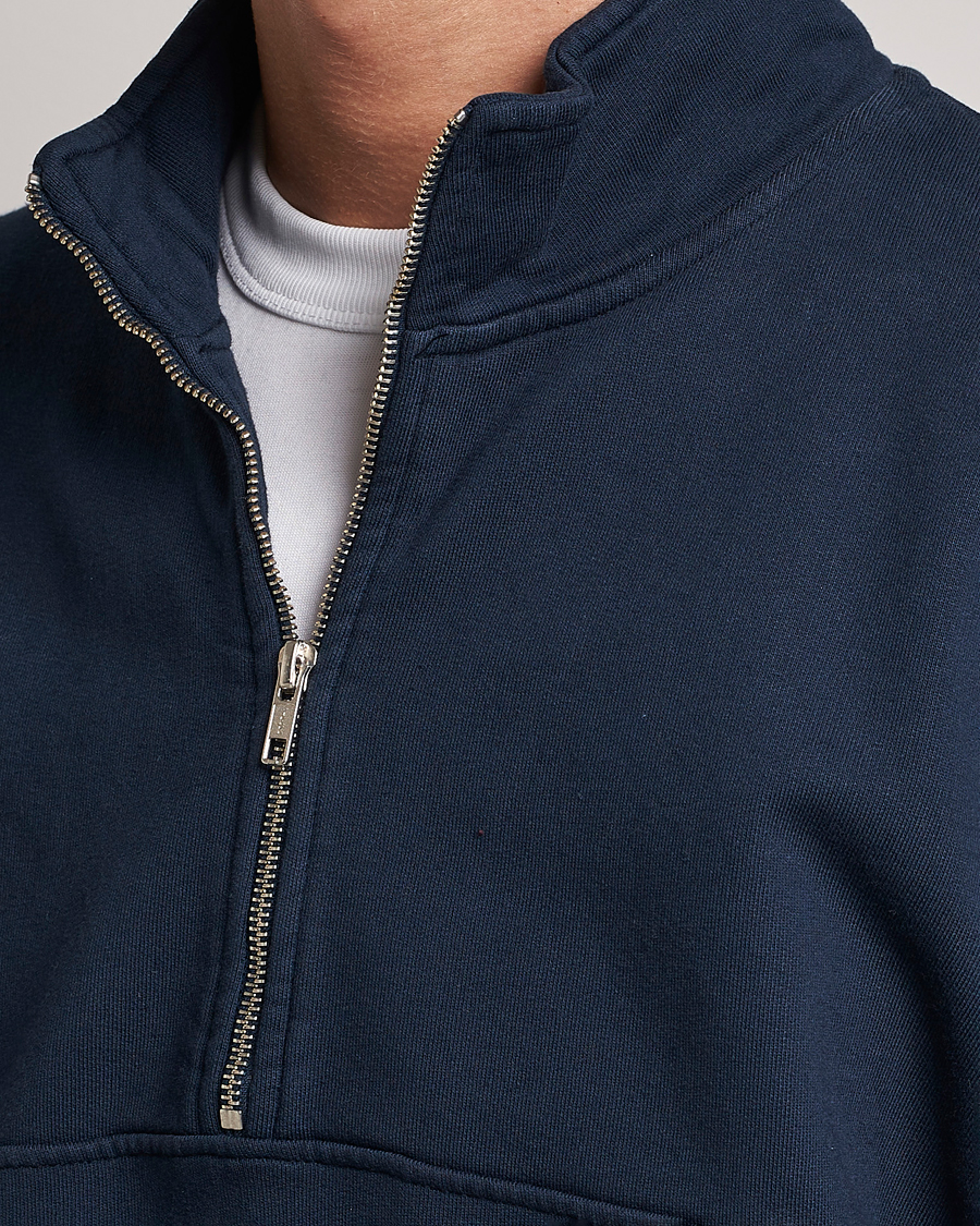Men | Sweaters & Knitwear | Colorful Standard | Classic Organic Half-Zip Navy Blue
