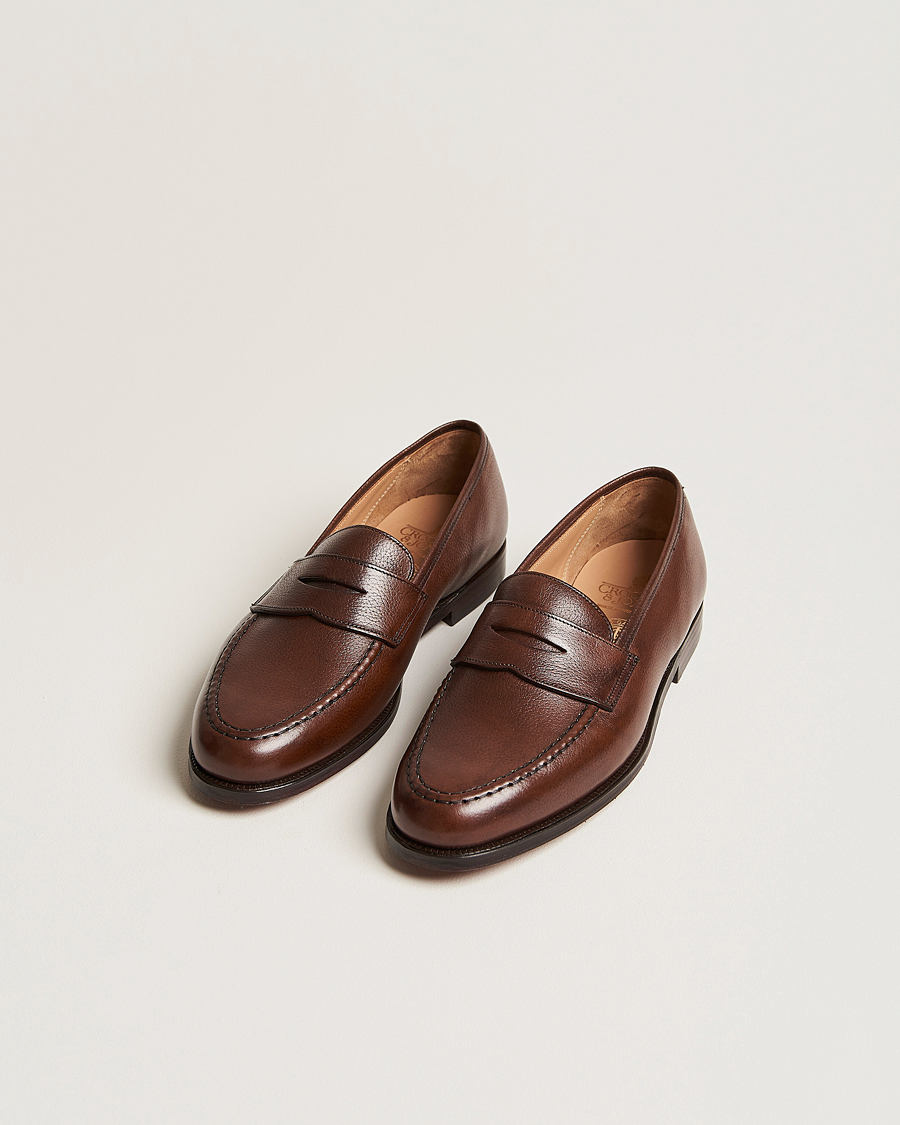 Men | Handmade Shoes | Crockett & Jones x Tärnsjö Garveri | Boston Milled Grain Leather Sole Dk Brown Calf