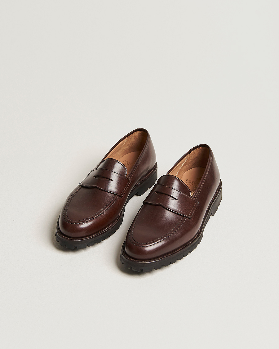 Men | Handmade Shoes | Crockett & Jones x Tärnsjö Garveri | Boston Vibram Cleated Sole Dk Brown Calf