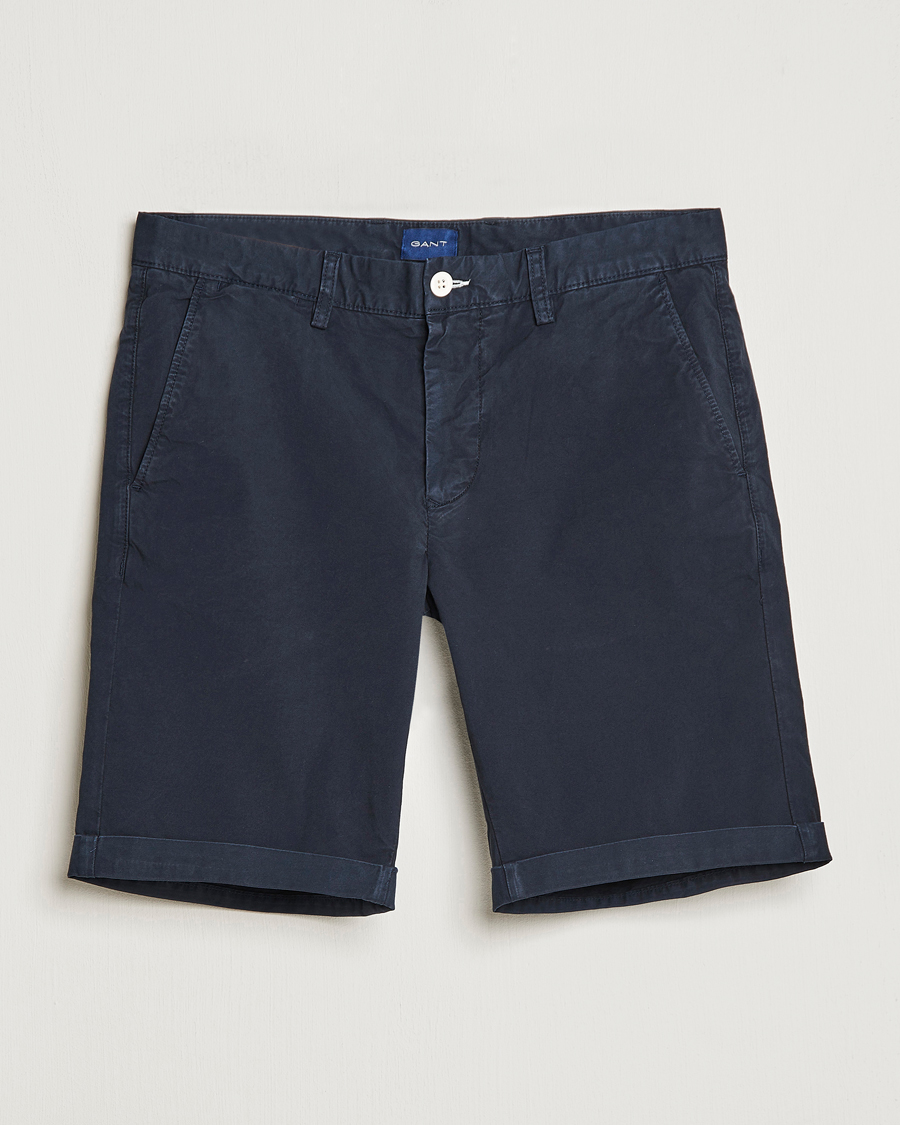 Men | Shorts | Gant | Regular Sunbleached Shorts Marine