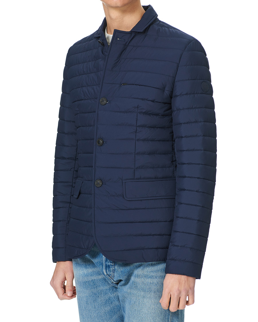 Men | Coats & Jackets | Save The Duck | Kepler Lightweight Matt Padded Blazer Navy Blue