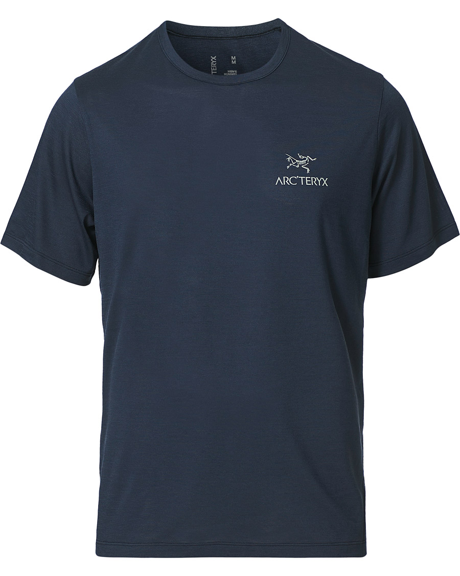 Arc'teryx Arc´Logo Emblem Wool T-shirt Black Sapphire at CareOfCarl.com