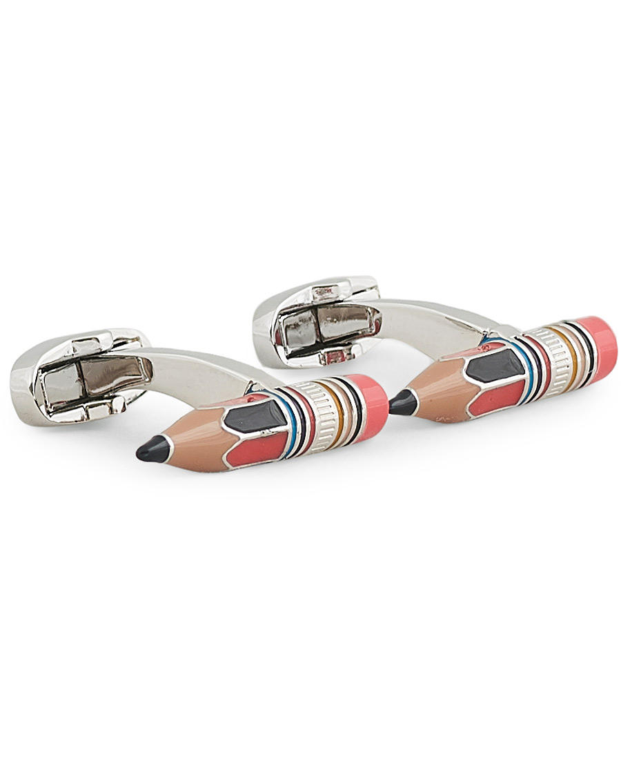 Men | Paul Smith Pencil Cufflink Silver Stripe | Paul Smith | Pencil Cufflink Silver Stripe