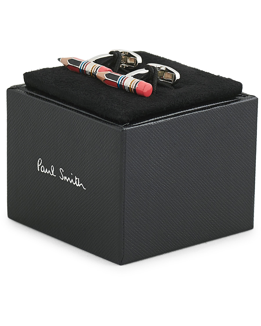 Men | Paul Smith Pencil Cufflink Silver Stripe | Paul Smith | Pencil Cufflink Silver Stripe