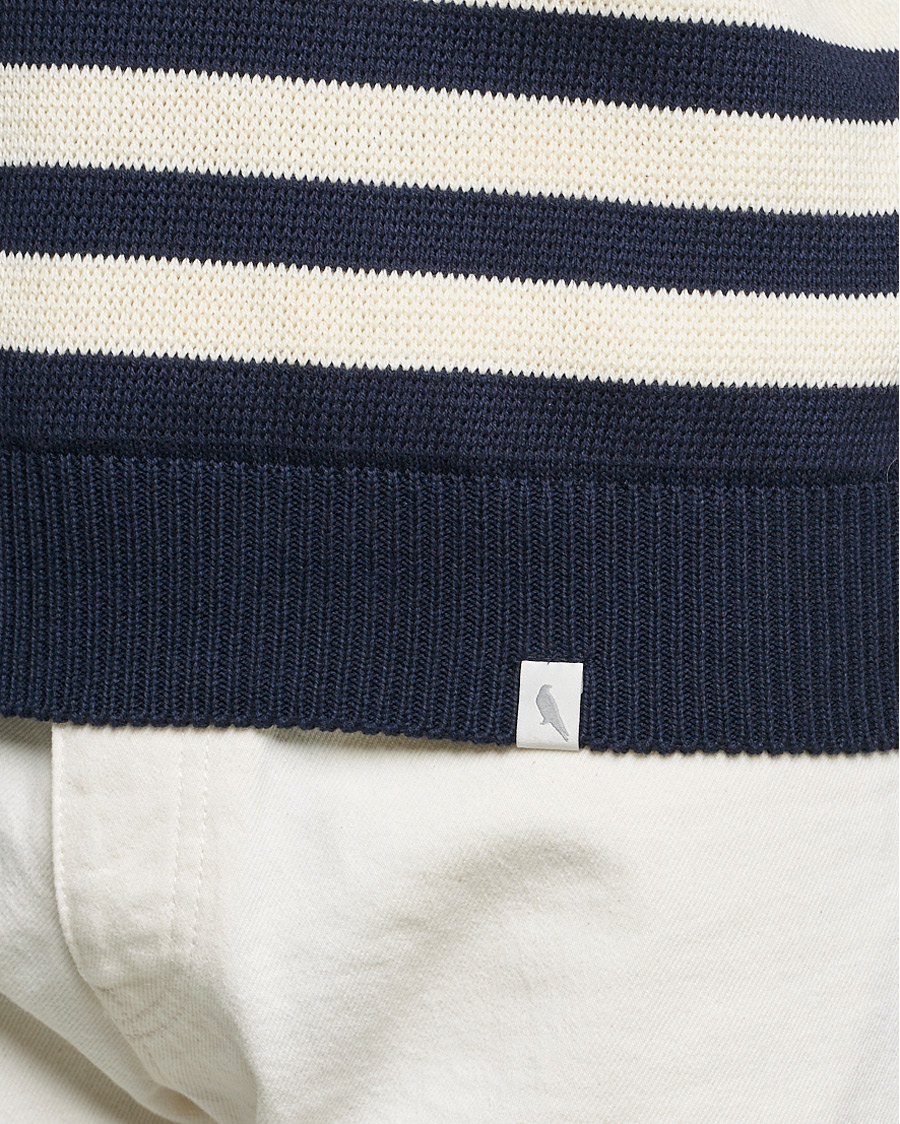 Men | Sweaters & Knitwear | Peregrine | Richmond Knitted Rugby Shirt Navy/White