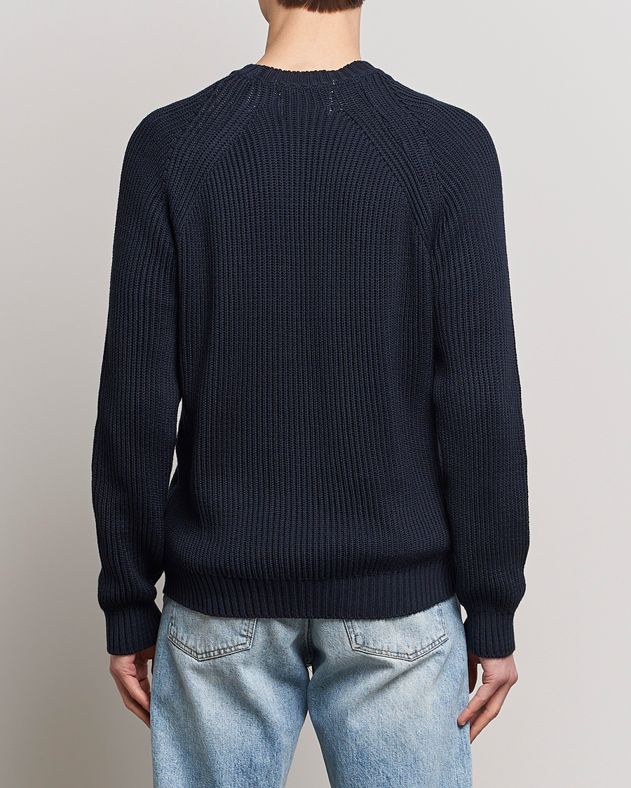 Men | Sweaters & Knitwear | Peregrine | Harry Organic Cotton Sweater Navy