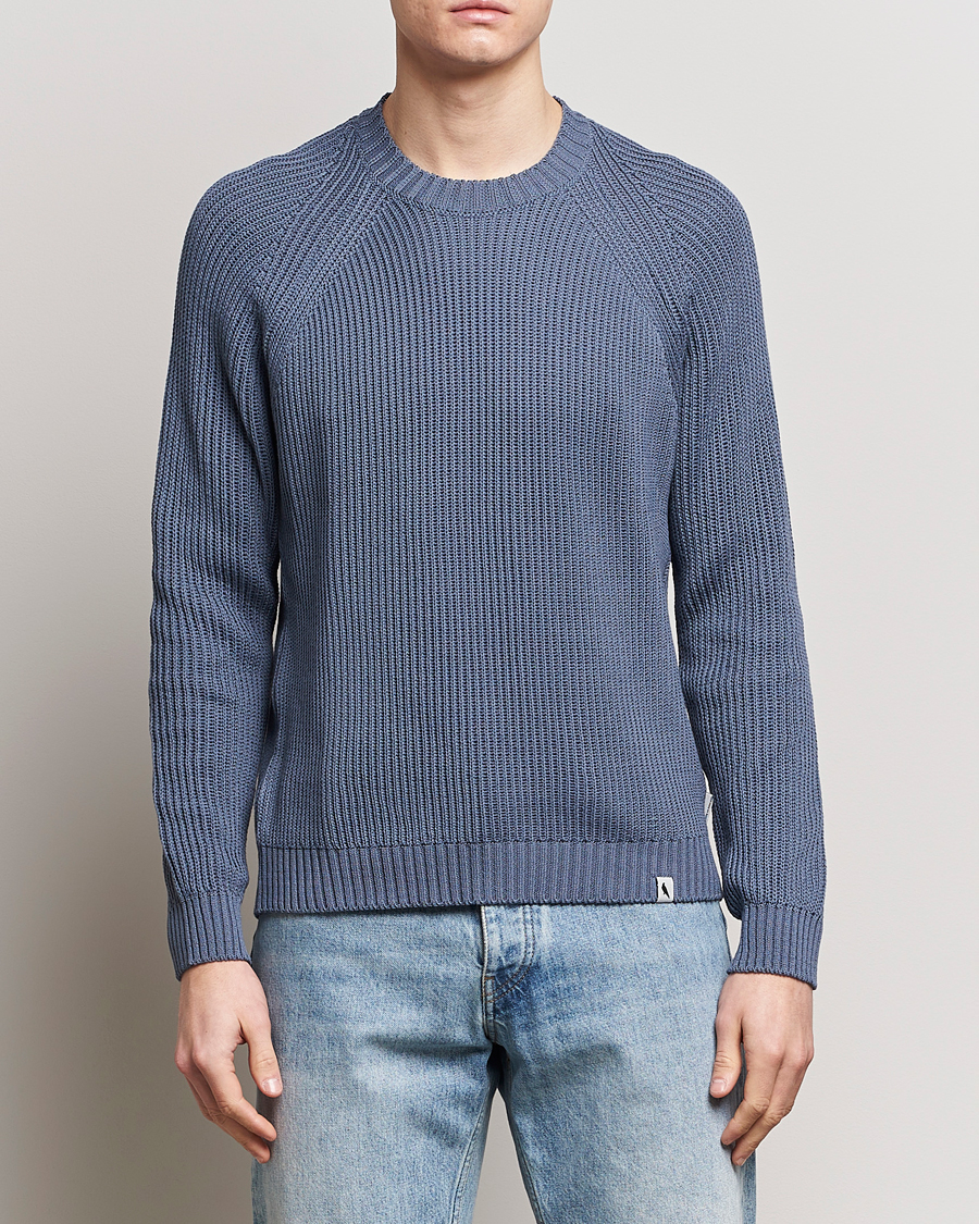 Herr | Stickade tröjor | Peregrine | Harry Organic Cotton Sweater Smoke