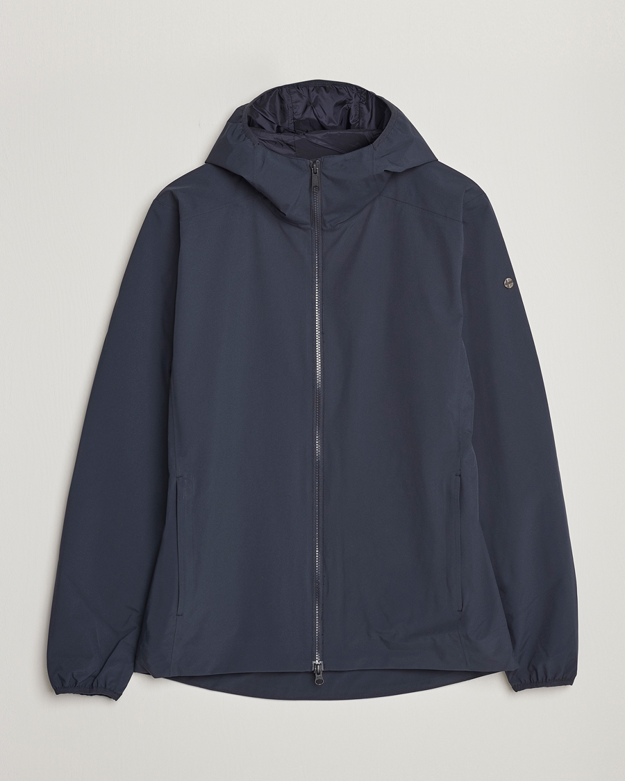 Men | Coats & Jackets | Scandinavian Edition | Hood Waterproof Jacket Midnight Blue