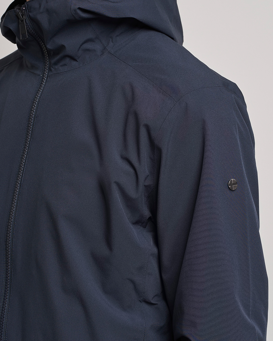 Men | Coats & Jackets | Scandinavian Edition | Hood Waterproof Jacket Midnight Blue