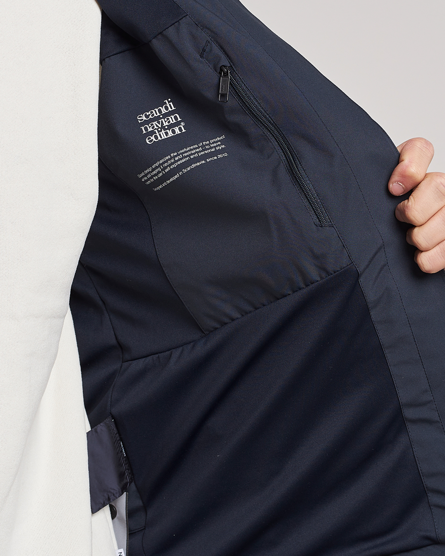 Men | Coats & Jackets | Scandinavian Edition | Hood Waterproof Jacket Midnight Blue