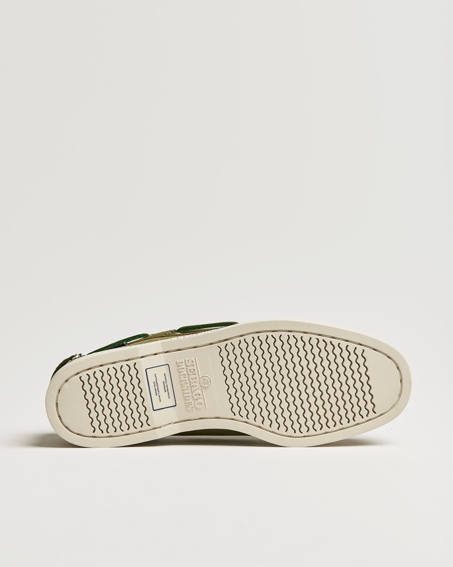 Sebago Docksides Nubuck Boat Shoe Green 