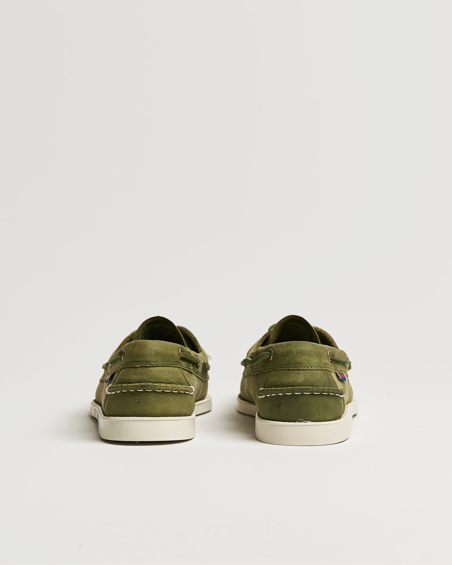 Men | Sebago Docksides Nubuck Boat Shoe Green Military | Sebago | Docksides Nubuck Boat Shoe Green Military