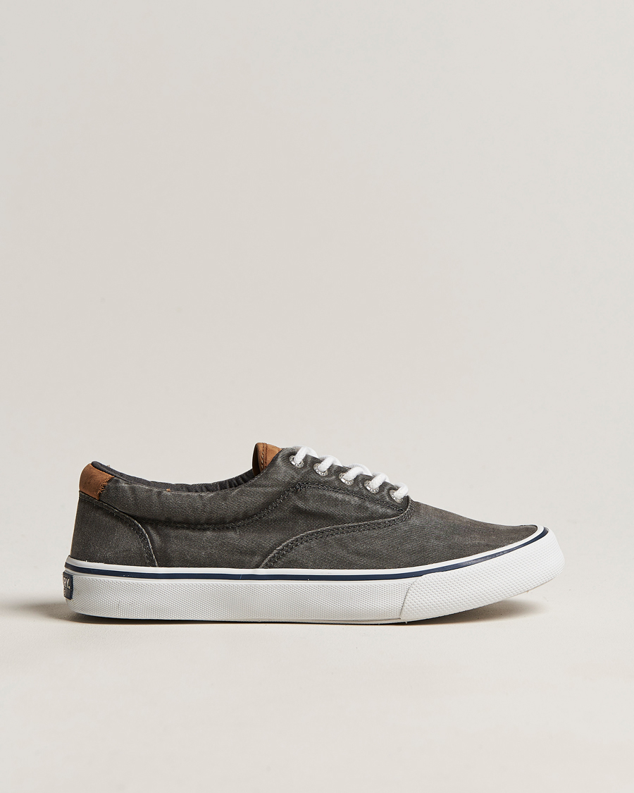 Men | Sperry Striper II Canvas Sneaker Whased Black | Sperry | Striper II Canvas Sneaker Whased Black
