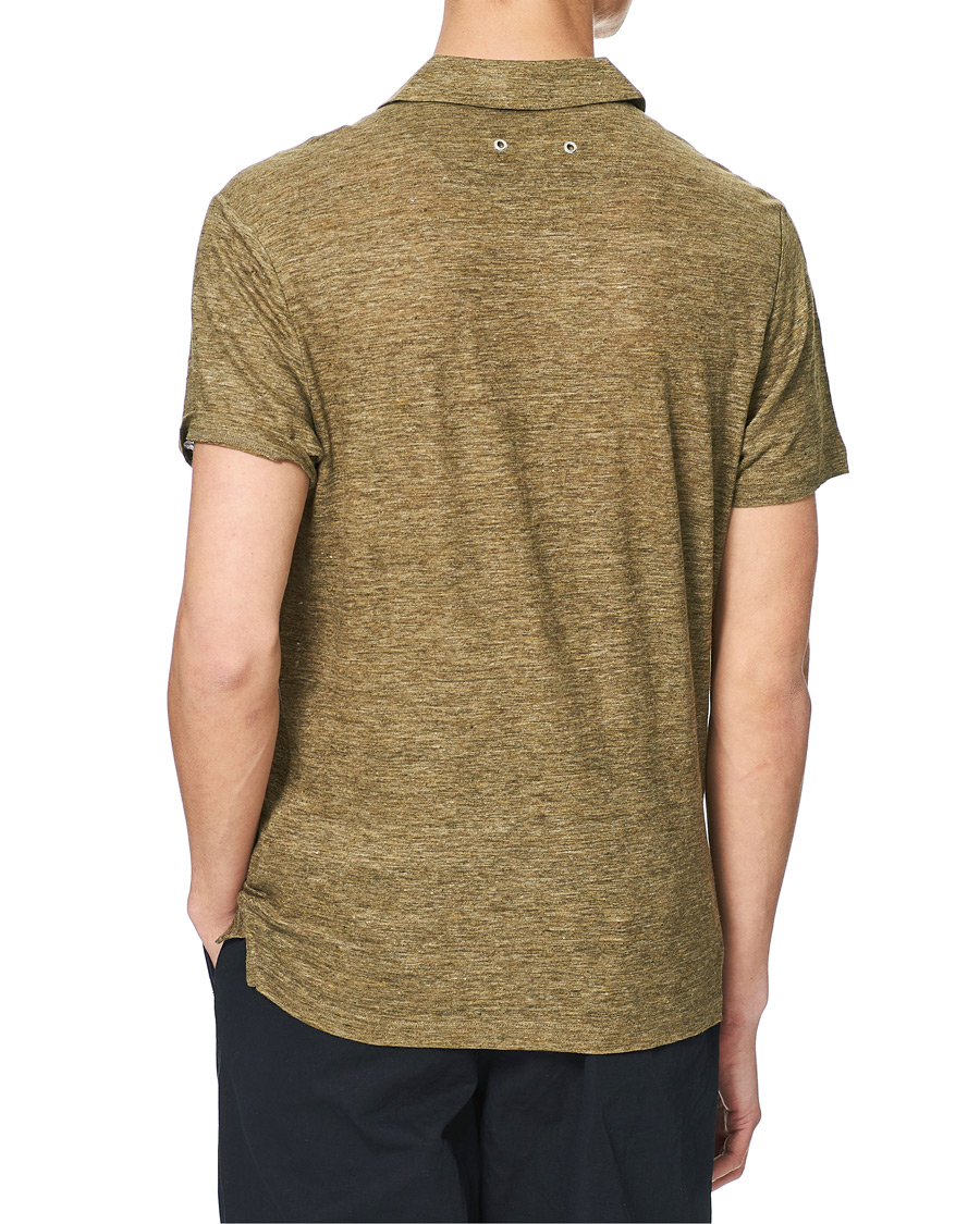 Men | Polo Shirts | Vilebrequin | Jersey Linen Polo Olive Chine