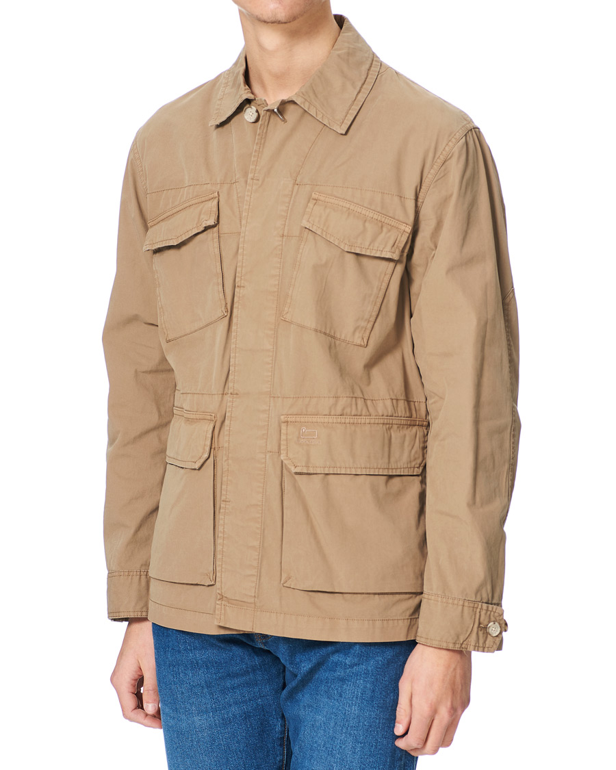 Men | Shirts | Woolrich | Military Cotton Field Shirt Jacket Khaki