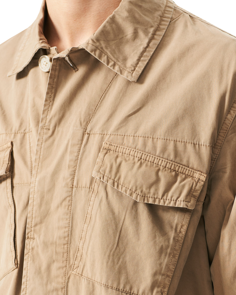 Men | Shirts | Woolrich | Military Cotton Field Shirt Jacket Khaki