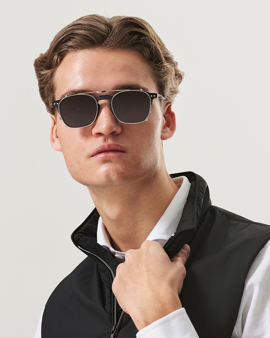Men | D-frame Sunglasses | Brioni | BR0097S Sunglasses Black/Grey