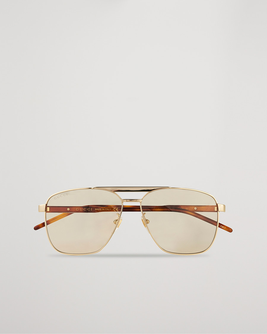 Men | Gucci GG1164S Sunglasses Gold/Havana | Gucci | GG1164S Sunglasses Gold/Havana