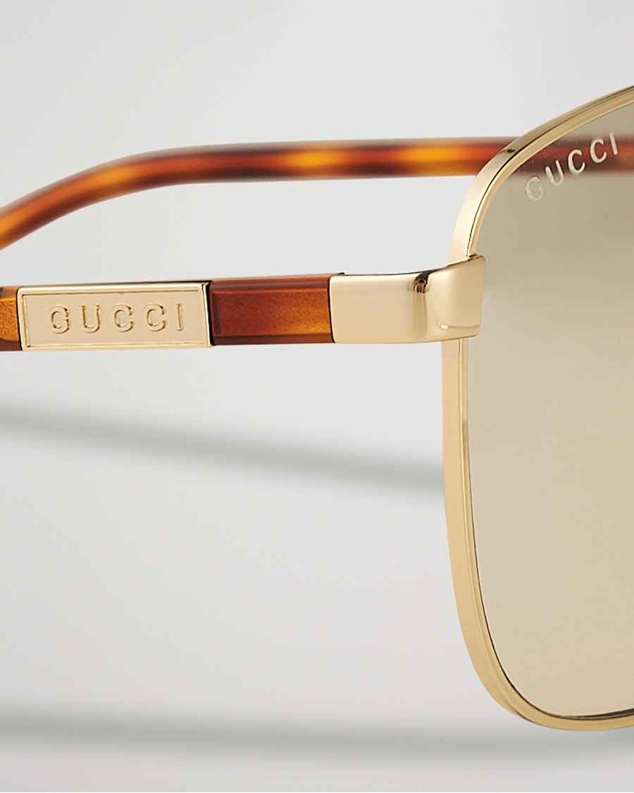 Men | Gucci GG1164S Sunglasses Gold/Havana | Gucci | GG1164S Sunglasses Gold/Havana