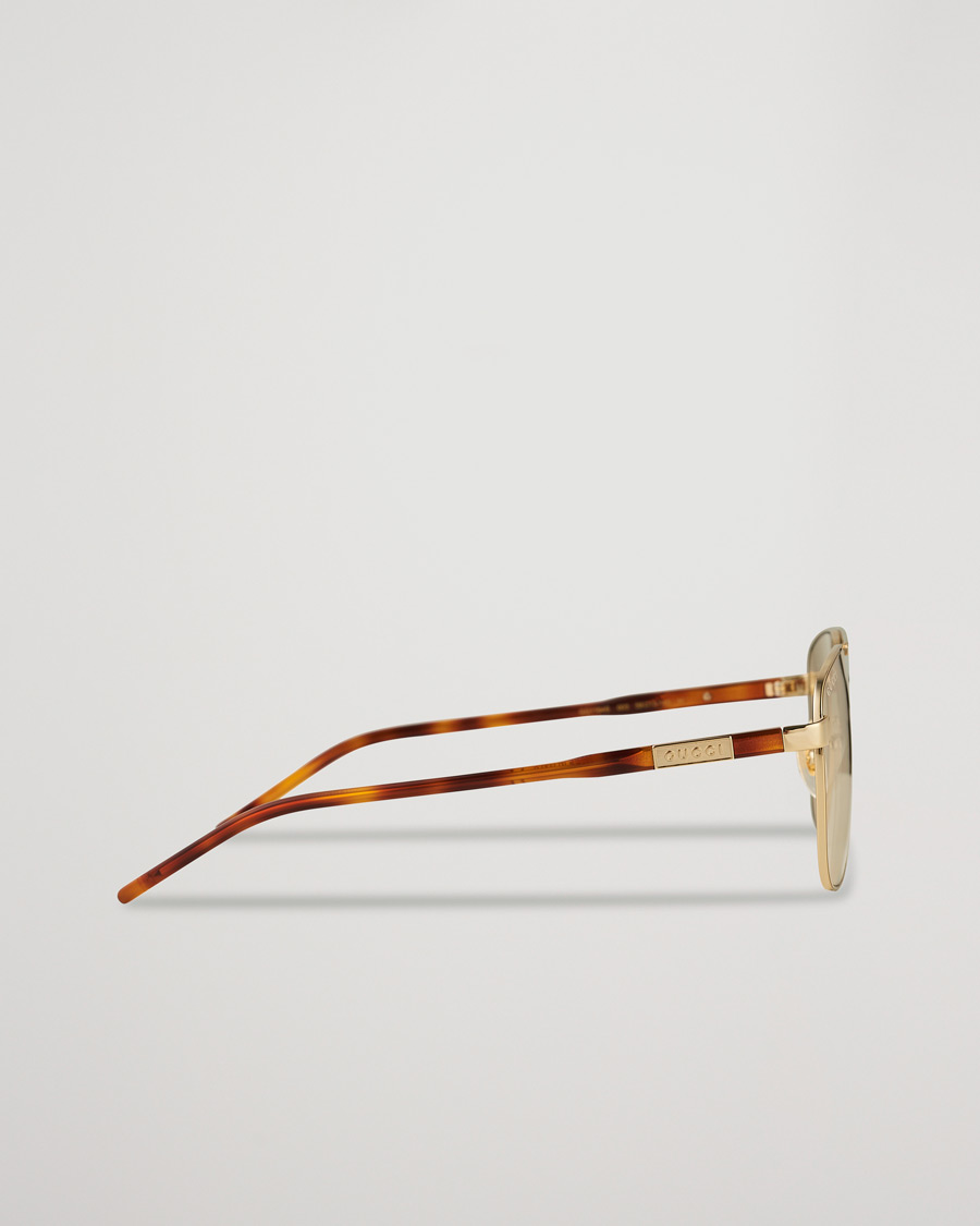 Men | Gucci GG1164S Sunglasses Gold/Havana | Gucci | GG1164S Sunglasses Gold/Havana