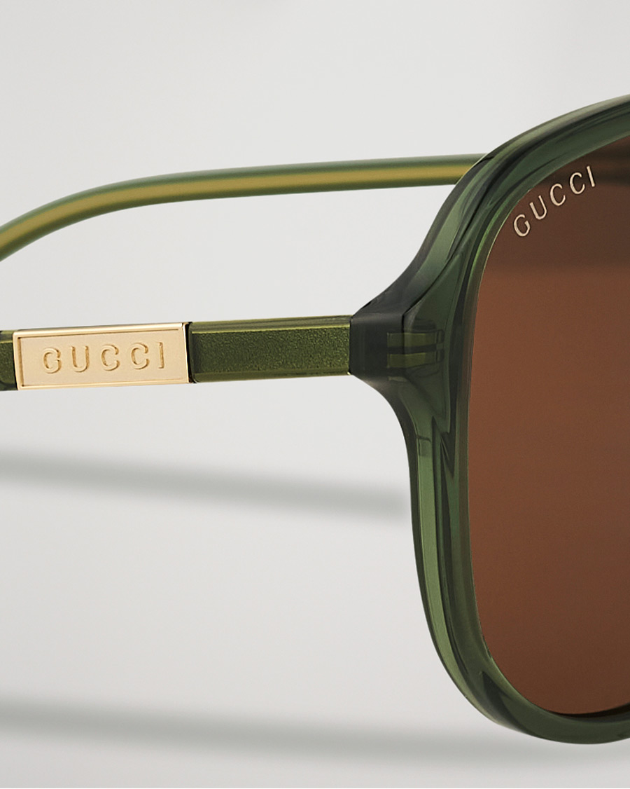 Men | Gucci GG1156S Sunglasses Green/Brown | Gucci | GG1156S Sunglasses Green/Brown