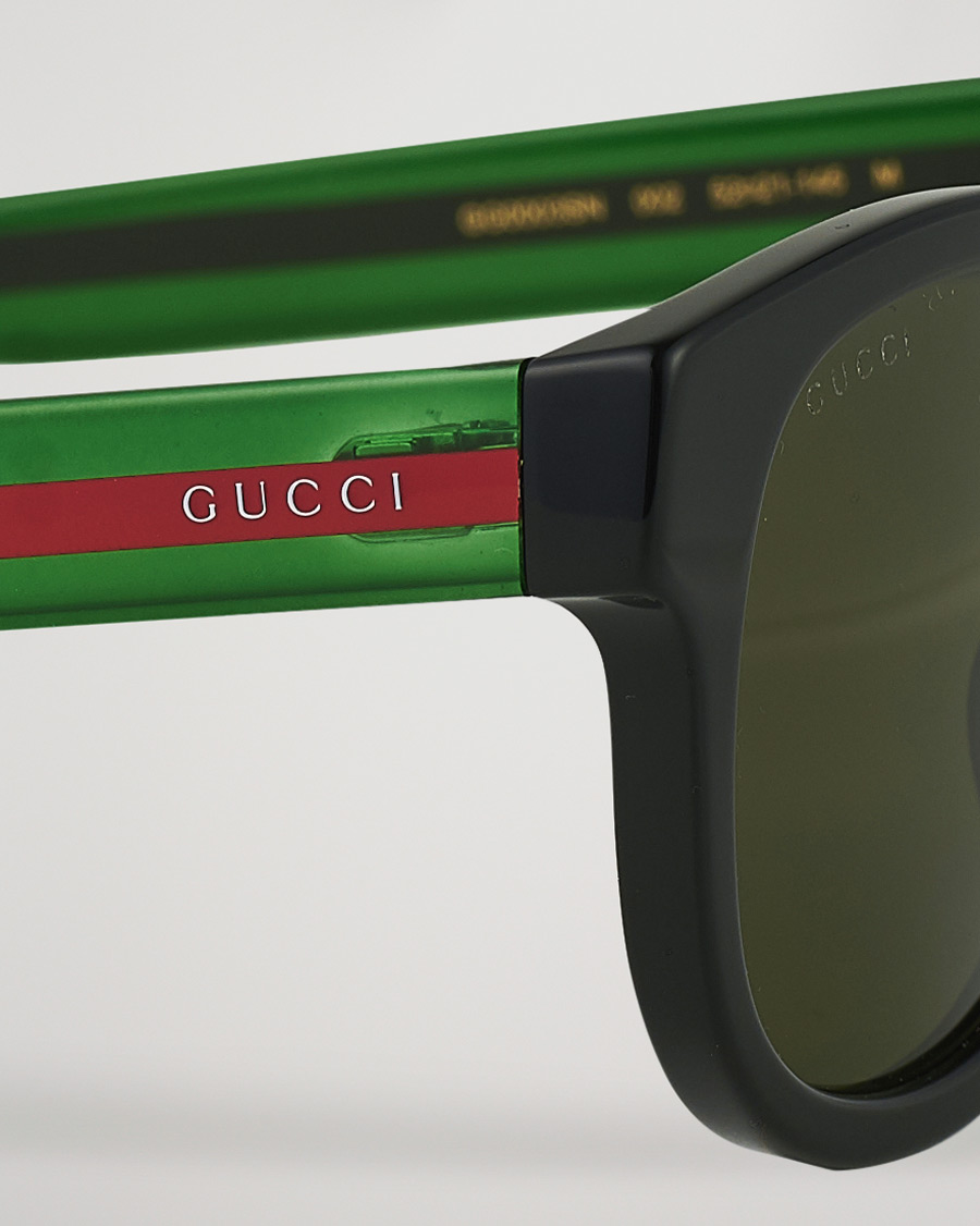Men | Gucci GG0003SN Sunglasses Black/Green | Gucci | GG0003SN Sunglasses Black/Green