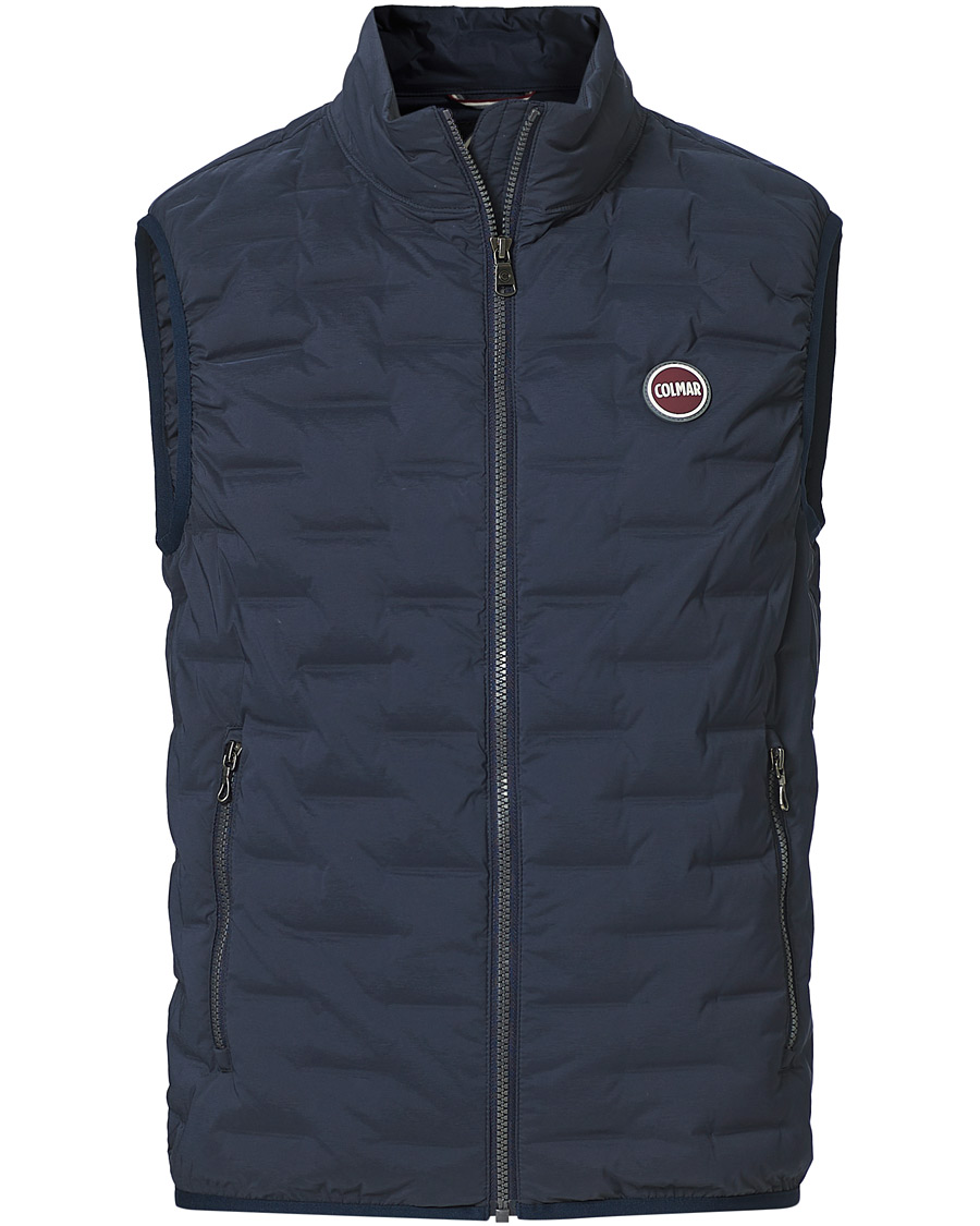Men | Coats & Jackets | Colmar | Lightweight Square Vest Navy