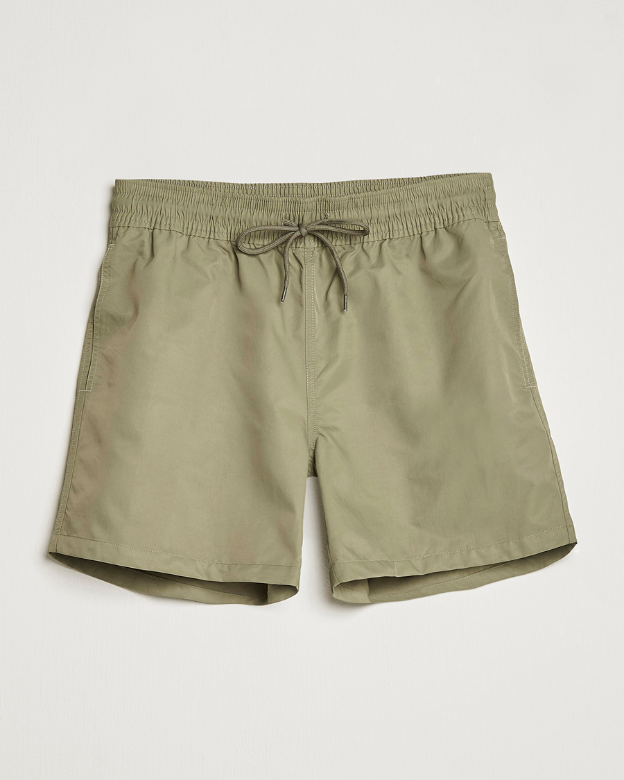 Men | Swimwear | Colorful Standard | Classic Organic Swim Shorts Dusty Olive