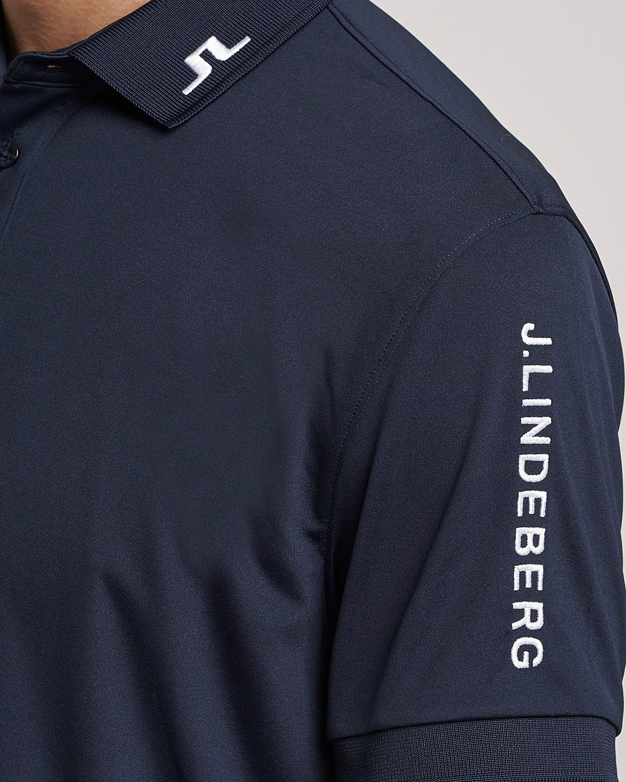 Men | Polo Shirts | J.Lindeberg | Regular Fit Tour Tech Stretch Polo Navy