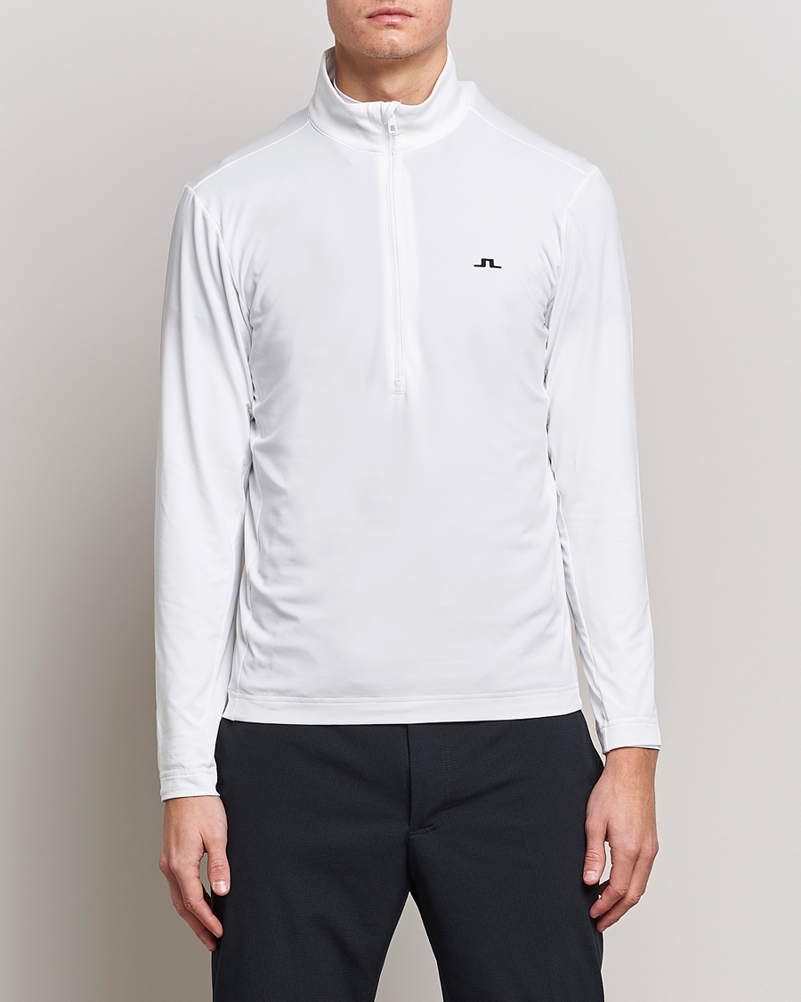 J.Lindeberg Luke Jersey Half Zip White at CareOfCarl.com