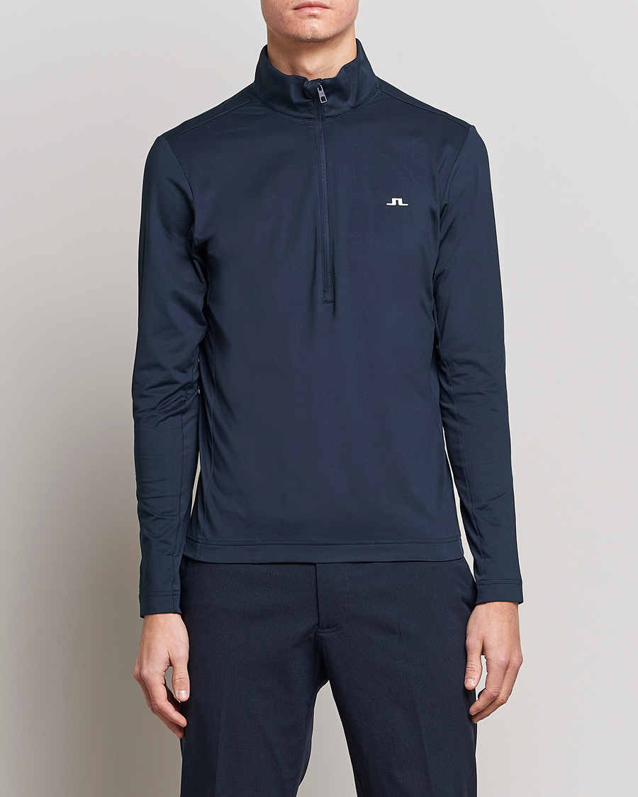 J.Lindeberg Luke Jersey Half Zip Navy at CareOfCarl.com