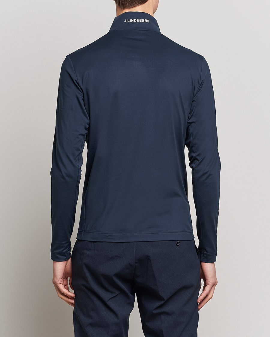 Men | Sweaters & Knitwear | J.Lindeberg | Luke Jersey Half Zip Navy