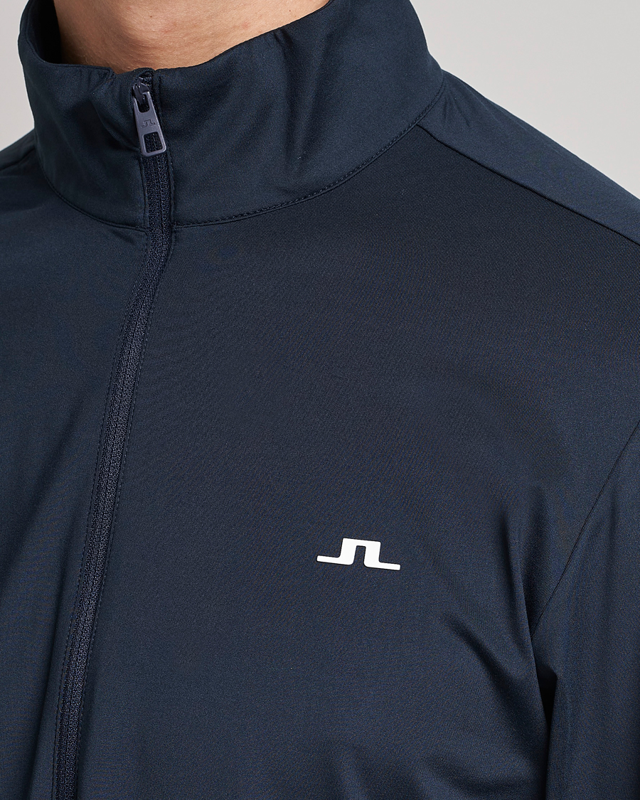 Men | Sweaters & Knitwear | J.Lindeberg | Luke Jersey Half Zip Navy
