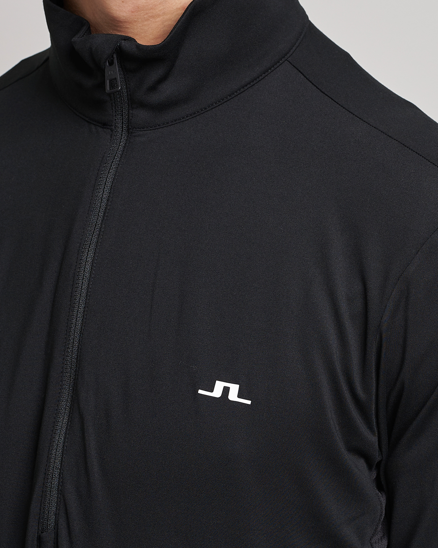 J.Lindeberg Luke Jersey Half Zip Black at CareOfCarl.com