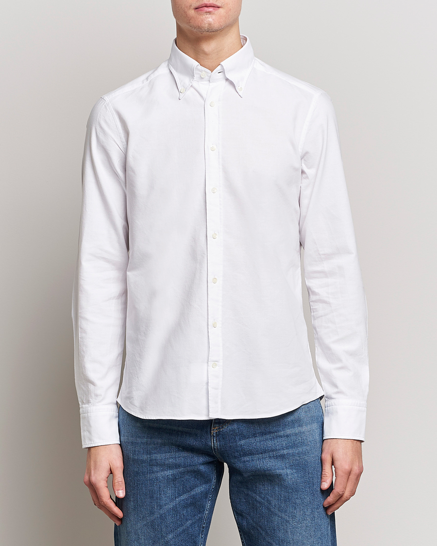 Men | Shirts | Stenströms | Slimline Oxford Shirt White