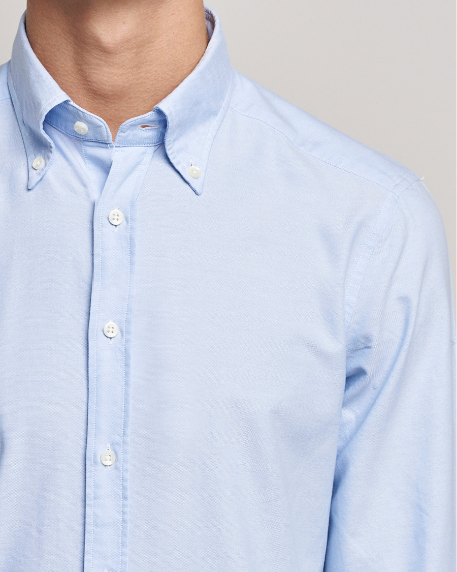 Men | Shirts | Stenströms | Slimline Oxford Shirt Light Blue