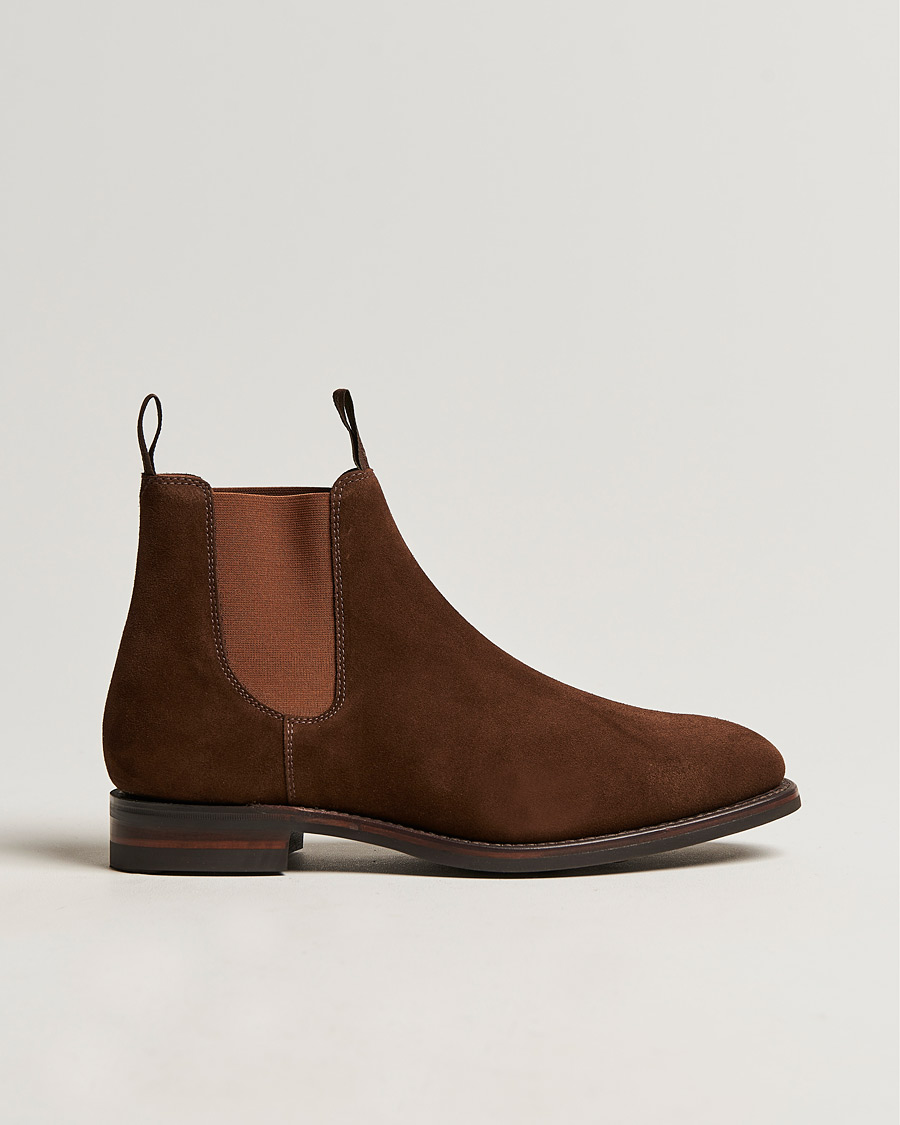 Men | Boots | Loake 1880 | Chatsworth Chelsea Boot Tobacco Suede